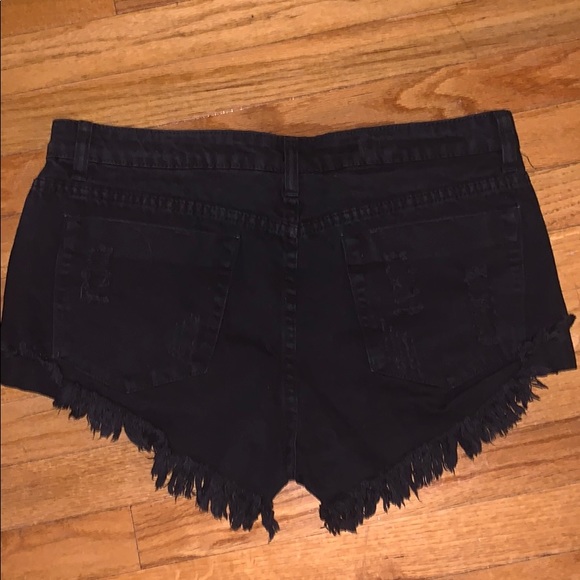 Black denim shorts NWOT - Picture 2 of 2